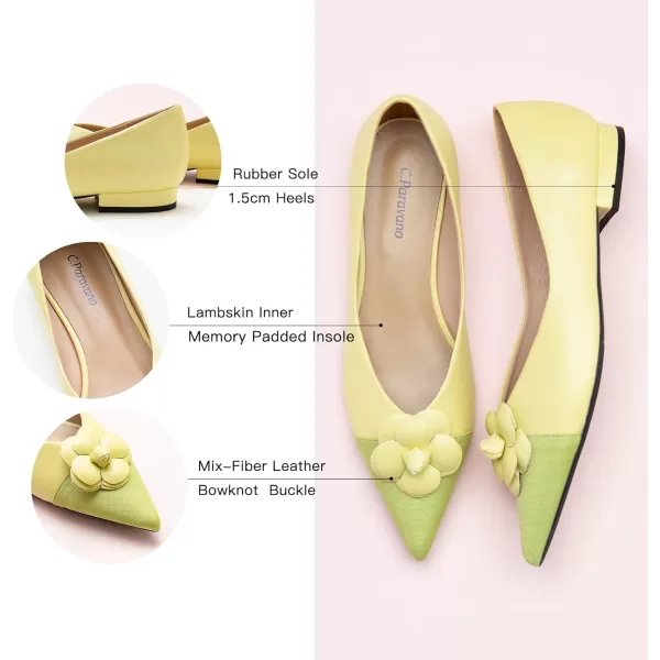 C.Paravano Women’s Flats I Slip on Ballet Flats I Pointed Toe Flats for Women I Two Tone Flats I Leather Flats Shoes Women I Womens Designer Flats