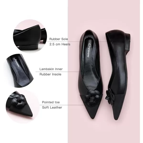 C.Paravano Women’s Flats I Slip on Ballet Flats I Pointed Toe Flats for Women I Two Tone Flats I Leather Flats Shoes Women I Womens Designer Flats