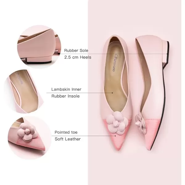 C.Paravano Women’s Flats I Slip on Ballet Flats I Pointed Toe Flats for Women I Two Tone Flats I Leather Flats Shoes Women I Womens Designer Flats