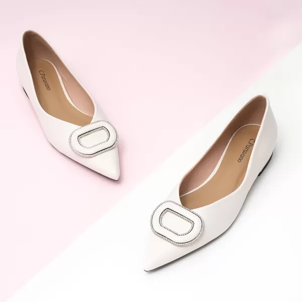 C.Paravano Women’s Flats I Slip on Ballet Flats I Pointed Toe Flats for Women I Two Tone Flats I Leather Flats Shoes Women I Womens Designer Flats