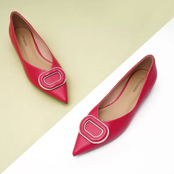 C.Paravano Women’s Flats I Slip on Ballet Flats I Pointed Toe Flats for Women I Two Tone Flats I Leather Flats Shoes Women I Womens Designer Flats