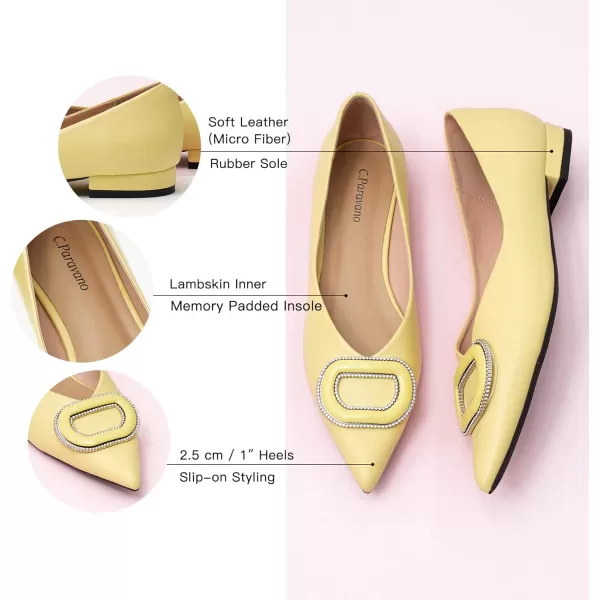 C.Paravano Women’s Flats I Slip on Ballet Flats I Pointed Toe Flats for Women I Two Tone Flats I Leather Flats Shoes Women I Womens Designer Flats