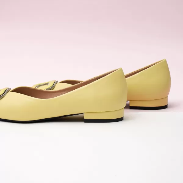 C.Paravano Women’s Flats I Slip on Ballet Flats I Pointed Toe Flats for Women I Two Tone Flats I Leather Flats Shoes Women I Womens Designer Flats