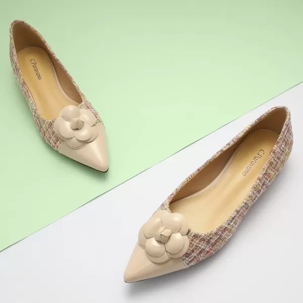C.Paravano Women’s Flats I Slip on Ballet Flats I Pointed Toe Flats for Women I Two Tone Flats I Leather Flats Shoes Women I Womens Designer Flats