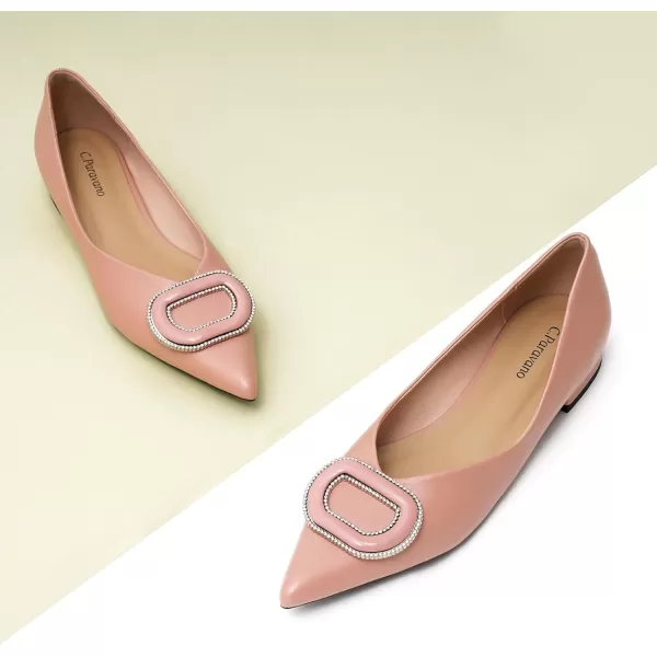 C.Paravano Women’s Flats I Slip on Ballet Flats I Pointed Toe Flats for Women I Two Tone Flats I Leather Flats Shoes Women I Womens Designer Flats