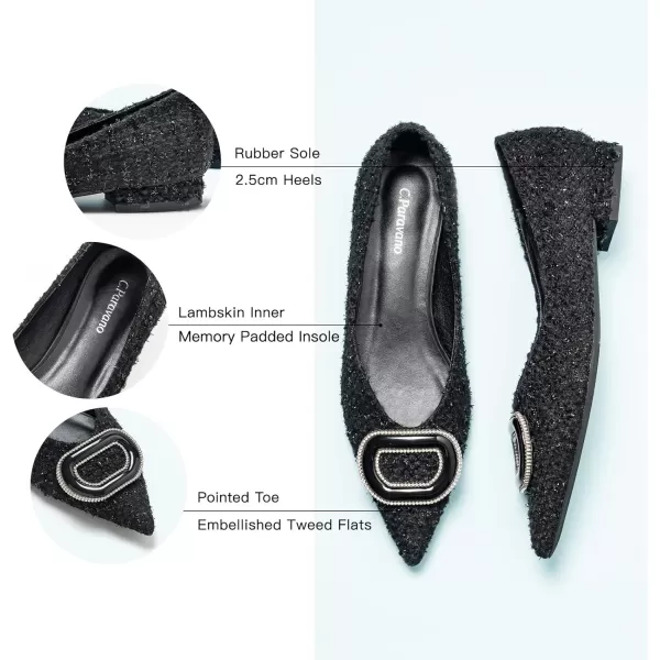 C.Paravano Women’s Flats I Slip on Ballet Flats I Pointed Toe Flats for Women I Two Tone Flats I Leather Flats Shoes Women I Womens Designer Flats