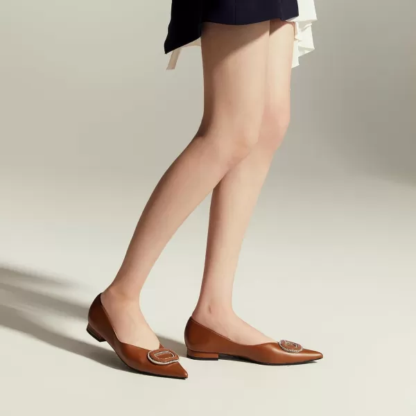 C.Paravano Women’s Flats I Slip on Ballet Flats I Pointed Toe Flats for Women I Two Tone Flats I Leather Flats Shoes Women I Womens Designer Flats