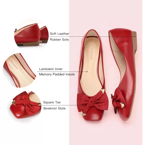 C.Paravano Women's Flats | Square Toe Flats for Women | Flat Shoes | Womens Ballet Flats | Slip On Dress Flats