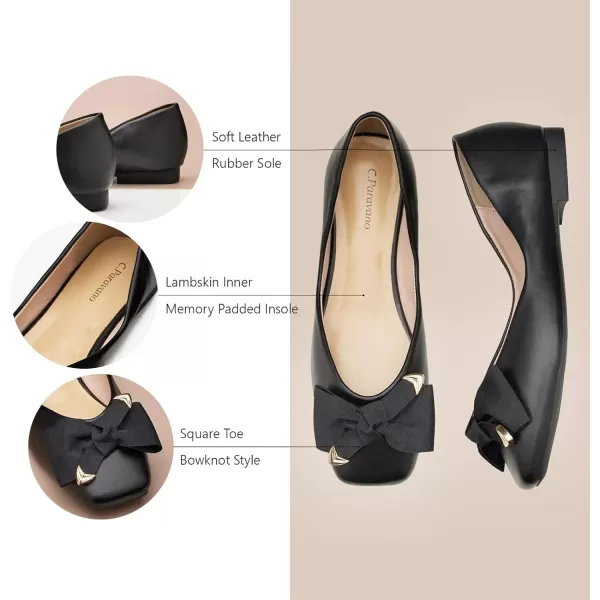 C.Paravano Women's Flats | Square Toe Flats for Women | Flat Shoes | Womens Ballet Flats | Slip On Dress Flats