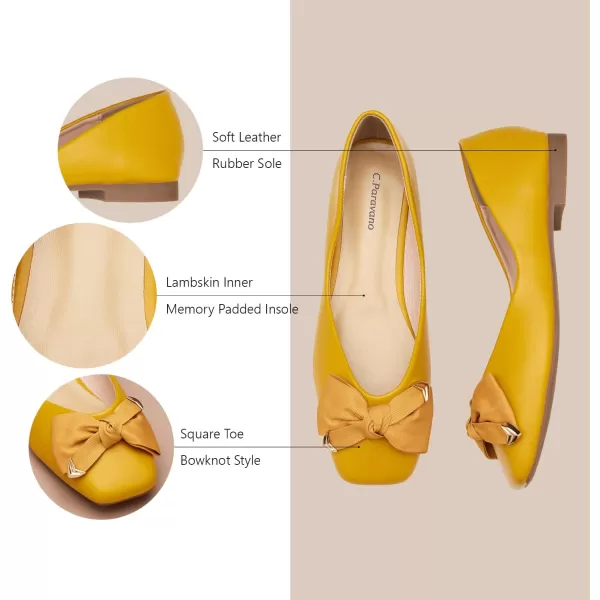 C.Paravano Women's Flats | Square Toe Flats for Women | Flat Shoes | Womens Ballet Flats | Slip On Dress Flats