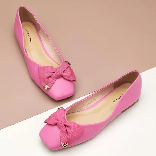C.Paravano Women's Flats | Square Toe Flats for Women | Flat Shoes | Womens Ballet Flats | Slip On Dress Flats