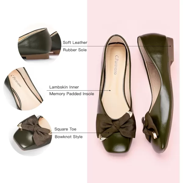 C.Paravano Women's Flats | Square Toe Flats for Women | Flat Shoes | Womens Ballet Flats | Slip On Dress Flats