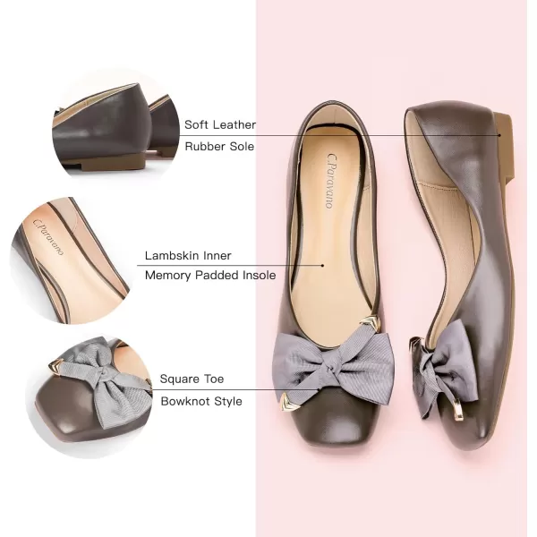 C.Paravano Women's Flats | Square Toe Flats for Women | Flat Shoes | Womens Ballet Flats | Slip On Dress Flats