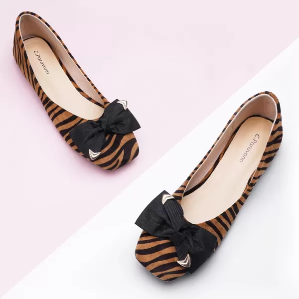 C.Paravano Women's Flats | Square Toe Flats for Women | Flat Shoes | Womens Ballet Flats | Slip On Dress Flats