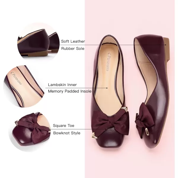 C.Paravano Women's Flats | Square Toe Flats for Women | Flat Shoes | Womens Ballet Flats | Slip On Dress Flats