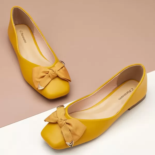 C.Paravano Women's Flats | Square Toe Flats for Women | Flat Shoes | Womens Ballet Flats | Slip On Dress Flats
