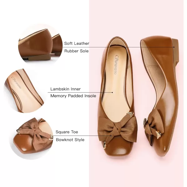C.Paravano Women's Flats | Square Toe Flats for Women | Flat Shoes | Womens Ballet Flats | Slip On Dress Flats