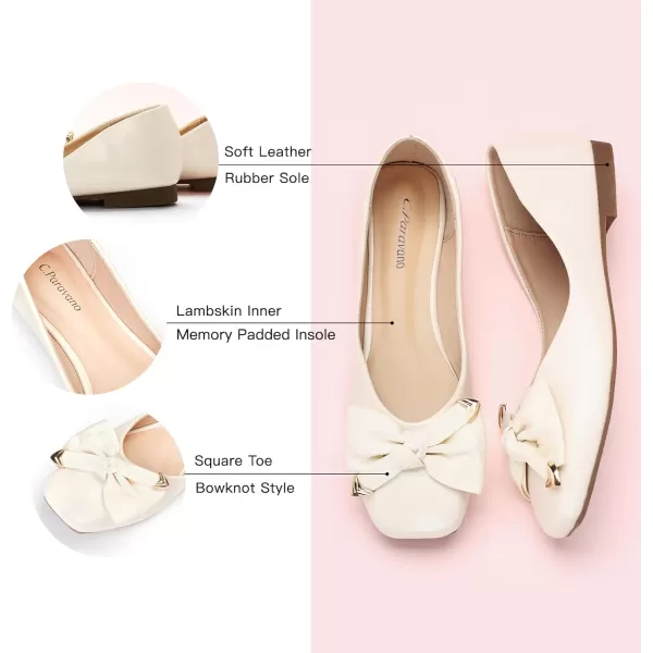 C.Paravano Women's Flats | Square Toe Flats for Women | Flat Shoes | Womens Ballet Flats | Slip On Dress Flats