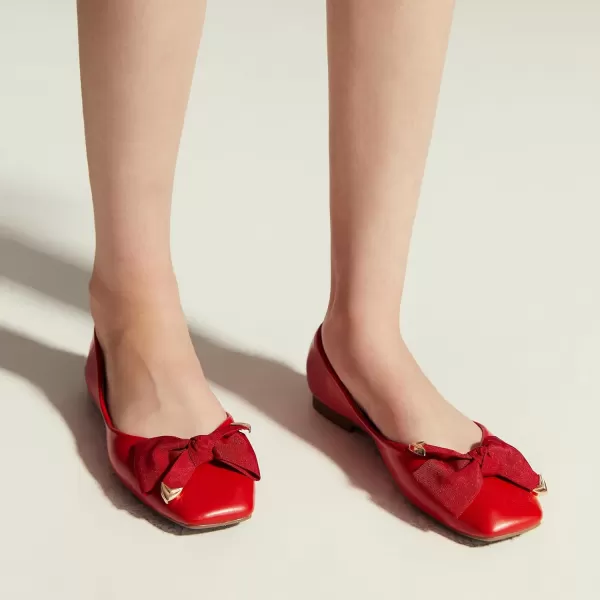 C.Paravano Women's Flats | Square Toe Flats for Women | Flat Shoes | Womens Ballet Flats | Slip On Dress Flats