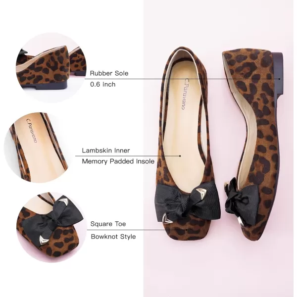 C.Paravano Women's Flats | Square Toe Flats for Women | Flat Shoes | Womens Ballet Flats | Slip On Dress Flats
