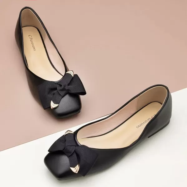 C.Paravano Women's Flats | Square Toe Flats for Women | Flat Shoes | Womens Ballet Flats | Slip On Dress Flats