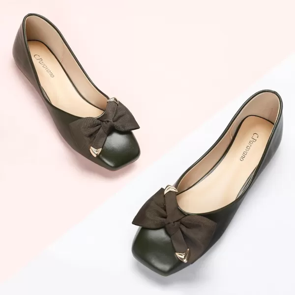 C.Paravano Women's Flats | Square Toe Flats for Women | Flat Shoes | Womens Ballet Flats | Slip On Dress Flats