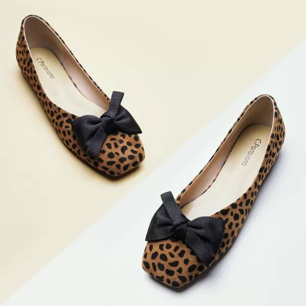 C.Paravano Women's Flats | Square Toe Shoes for Women | Leather Flat Shoes for Women | Slip On Ballet Flats