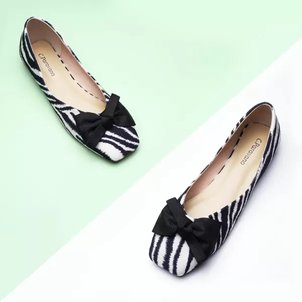 C.Paravano Women's Flats | Square Toe Shoes for Women | Leather Flat Shoes for Women | Slip On Ballet Flats