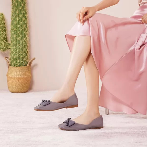 C.Paravano Women's Flats | Square Toe Shoes for Women | Leather Flat Shoes for Women | Slip On Ballet Flats