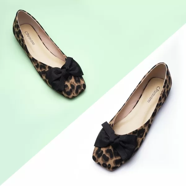 C.Paravano Women's Flats | Square Toe Shoes for Women | Leather Flat Shoes for Women | Slip On Ballet Flats