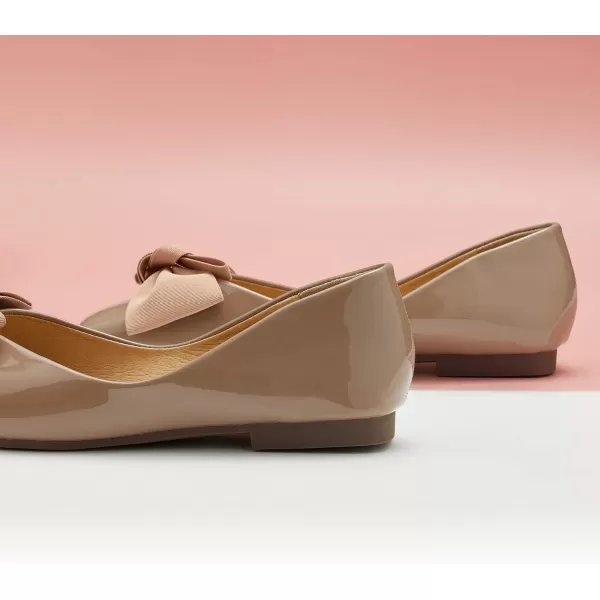 C.Paravano Women's Flats | Square Toe Shoes for Women | Leather Flat Shoes for Women | Slip On Ballet Flats