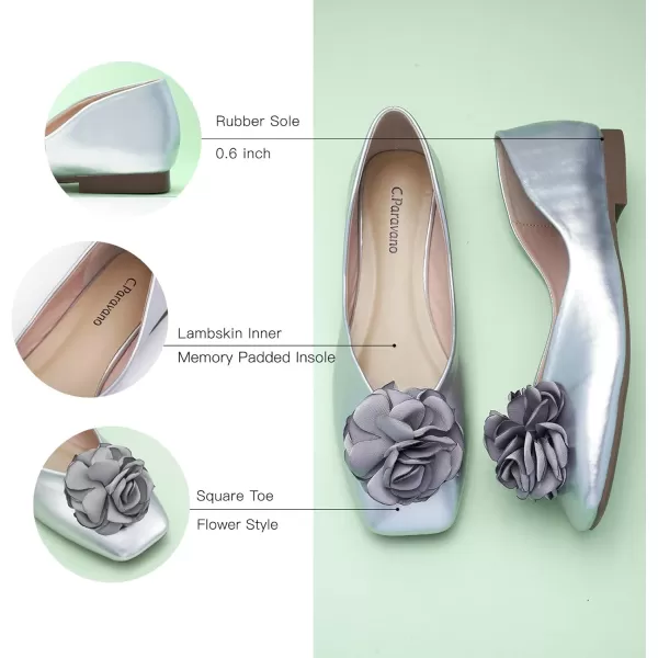 C.Paravano Women's Flats | Square Toe Shoes for Women | Womens Flat Shoes | Flat Shoes Women