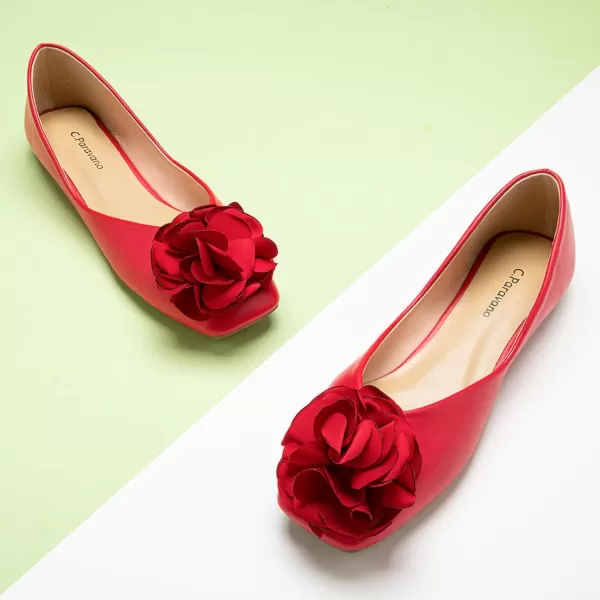 C.Paravano Women's Flats | Square Toe Shoes for Women | Womens Flat Shoes | Flat Shoes Women