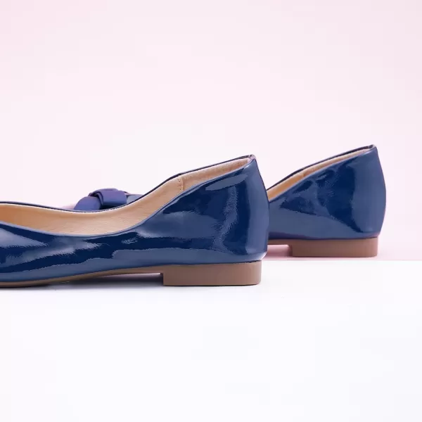 C.Paravano Women's Flats | Womens Ballet Flats | Square Toe Flats for Women | Patent Leather Slip On Flats