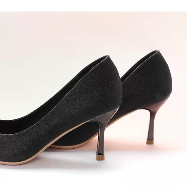 C.Paravano Women's Pump | Kitten Heel Daily Pumps | Closed Toe Low Heel | Comfortable Low Stiletto Heel Pumps