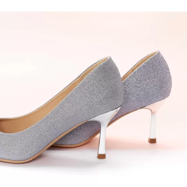 C.Paravano Women's Pump | Kitten Heel Daily Pumps | Closed Toe Low Heel | Comfortable Low Stiletto Heel Pumps