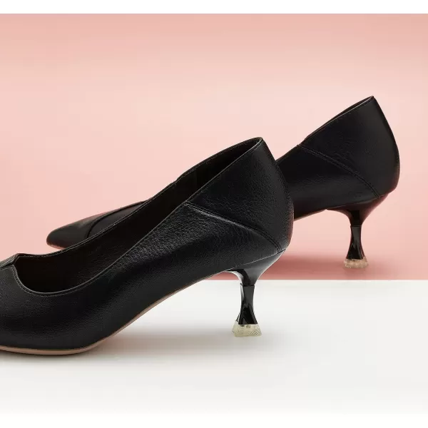C.Paravano Women's Pump | Kitten Heel Daily Pumps | Closed Toe Low Heel | Comfortable Low Stiletto Heel Pumps