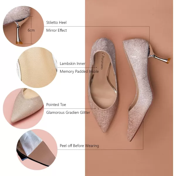C.Paravano Women's Pump | Kitten Heel Daily Pumps | Closed Toe Low Heel | Comfortable Low Stiletto Heel Pumps