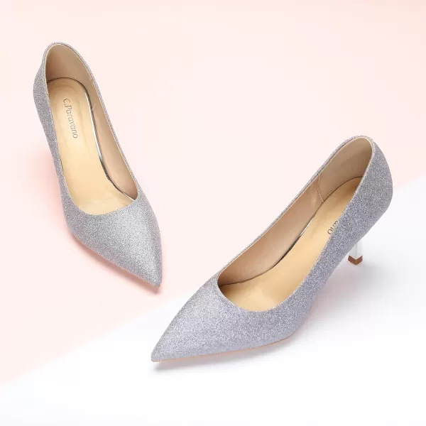 C.Paravano Women's Pump | Kitten Heel Daily Pumps | Closed Toe Low Heel | Comfortable Low Stiletto Heel Pumps