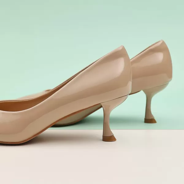 C.Paravano Women's Pump | Kitten Heel Daily Pumps | Closed Toe Low Heel | Comfortable Low Stiletto Heel Pumps
