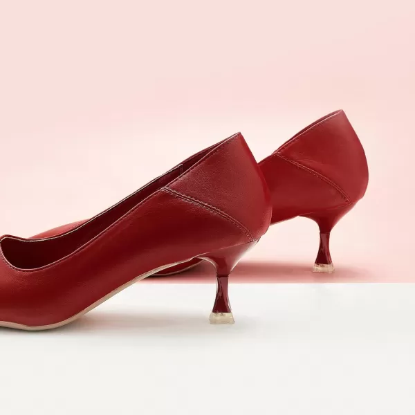 C.Paravano Women's Pump | Kitten Heel Daily Pumps | Closed Toe Low Heel | Comfortable Low Stiletto Heel Pumps