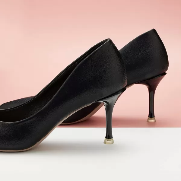 C.Paravano Women's Pumps I Pointed Toe Stiletto Pumps I Kitten Low Heel Daily Pumps I Closed Toe Slip On Comfortable Heels
