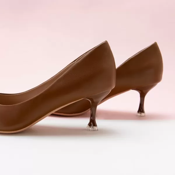 C.Paravano Women's Pumps I Pointed Toe Stiletto Pumps I Kitten Low Heel Daily Pumps I Closed Toe Slip On Comfortable Heels