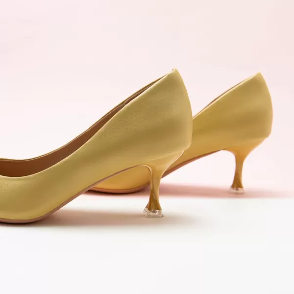 C.Paravano Women's Pumps I Pointed Toe Stiletto Pumps I Kitten Low Heel Daily Pumps I Closed Toe Slip On Comfortable Heels