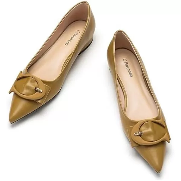 C.Paravano Flat Shoes for Women | Ballet Shoes | Pointed Toe Flats | Leather Flats for Women | Comfortable Slip on Women's Flats | Work Flats for Women