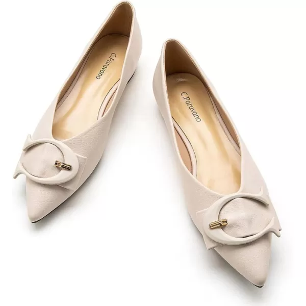 C.Paravano Flat Shoes for Women | Ballet Shoes | Pointed Toe Flats | Leather Flats for Women | Comfortable Slip on Women's Flats | Work Flats for Women