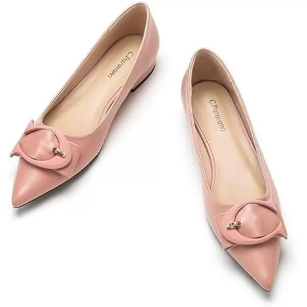 C.Paravano Flat Shoes for Women | Ballet Shoes | Pointed Toe Flats | Leather Flats for Women | Comfortable Slip on Women's Flats | Work Flats for Women