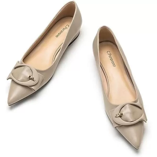 C.Paravano Flat Shoes for Women | Ballet Shoes | Pointed Toe Flats | Leather Flats for Women | Comfortable Slip on Women's Flats | Work Flats for Women