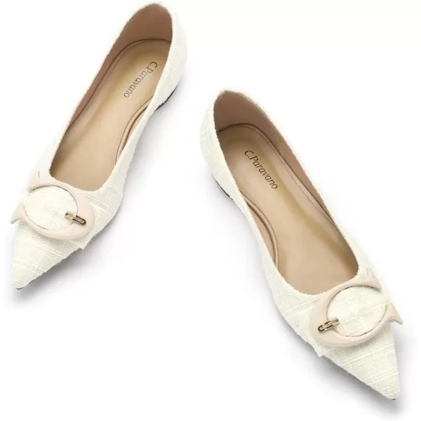 C.Paravano Flat Shoes for Women | Ballet Shoes | Pointed Toe Flats | Leather Flats for Women | Comfortable Slip on Women's Flats | Work Flats for Women