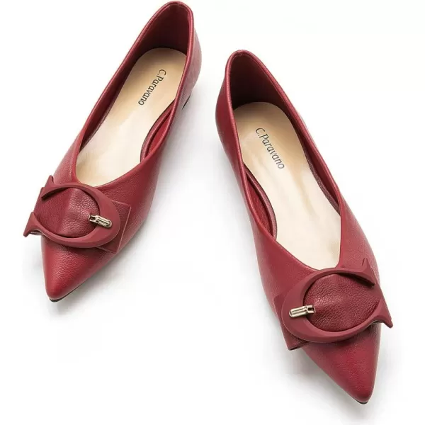 C.Paravano Flat Shoes for Women | Ballet Shoes | Pointed Toe Flats | Leather Flats for Women | Comfortable Slip on Women's Flats | Work Flats for Women